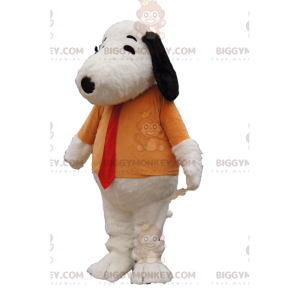 Kostým maskota Snoopyho BIGGYMONKEY™ s oranžovým tričkem a