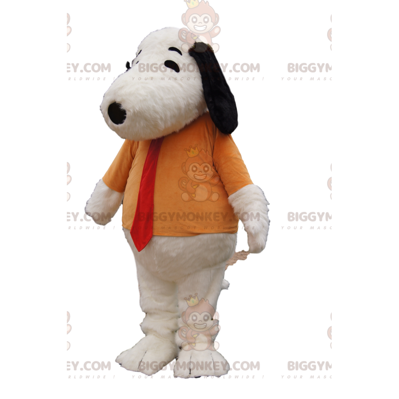 Kostým maskota Snoopyho BIGGYMONKEY™ s oranžovým tričkem a