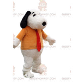 Fato de mascote BIGGYMONKEY™ do Snoopy com t-shirt laranja e