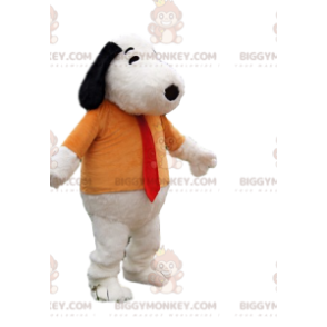 Snoopy's BIGGYMONKEY™ maskottiasu, jossa oranssi t-paita ja