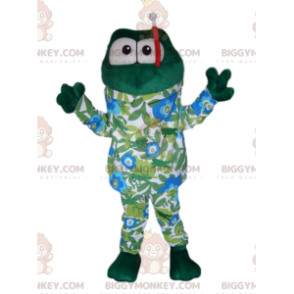 Kostium maskotki żaba BIGGYMONKEY™ z pianką i rurką -