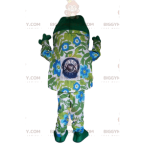 Frosch BIGGYMONKEY™ Maskottchenkostüm mit Neoprenanzug und