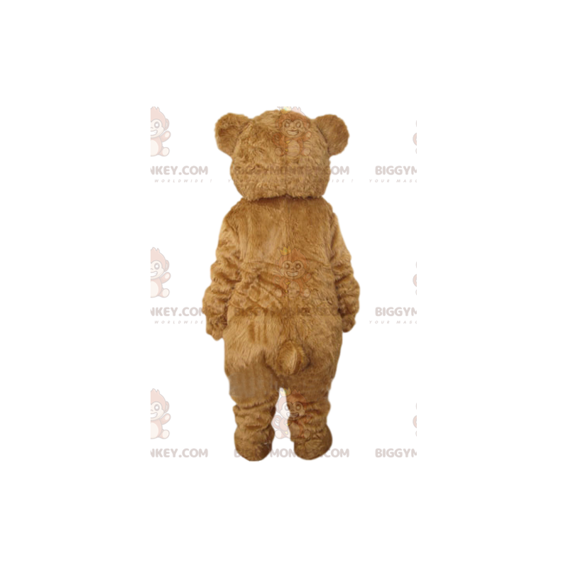 BIGGYMONKEY™ maskotkostume Brun bjørneunge med lille hjertesnut