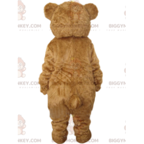 BIGGYMONKEY™ maskotkostume Brun bjørneunge med lille hjertesnut