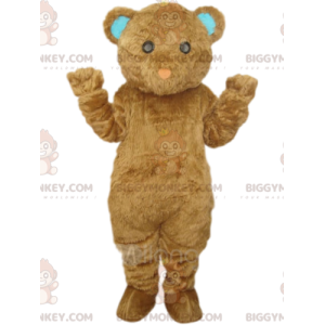 Costume de mascotte BIGGYMONKEY™ d'ourson marron avec un petit