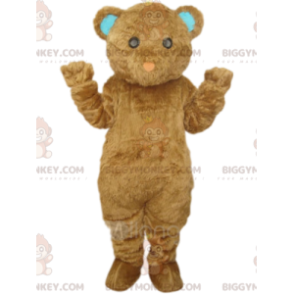 BIGGYMONKEY™ Maskotdräkt Brun björnunge med liten hjärtsnut -