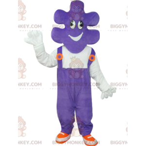 Puzzle Piece Costume da mascotte BIGGYMONKEY™ con tuta viola -