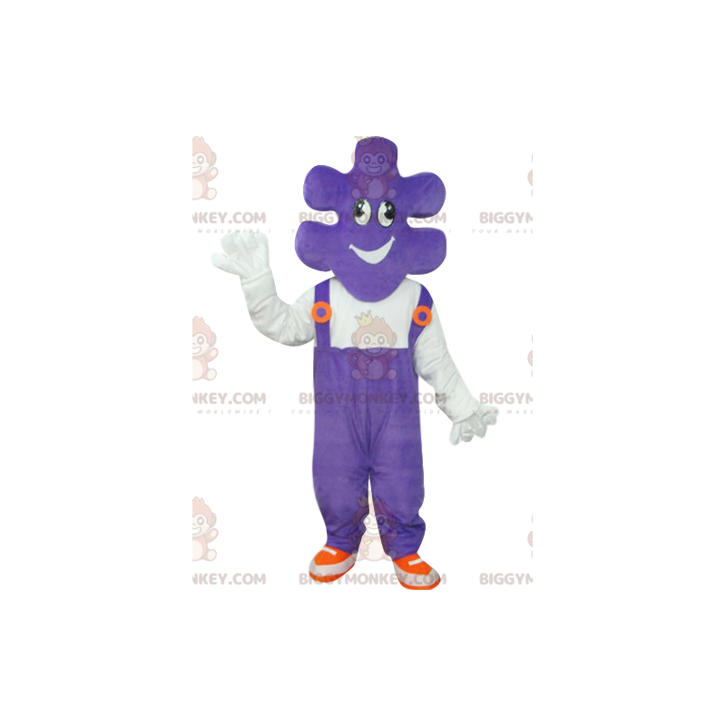 Puzzle Piece Costume da mascotte BIGGYMONKEY™ con tuta viola -