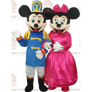 Costume da mascotte Super elegante Topolino e Minnie Duo