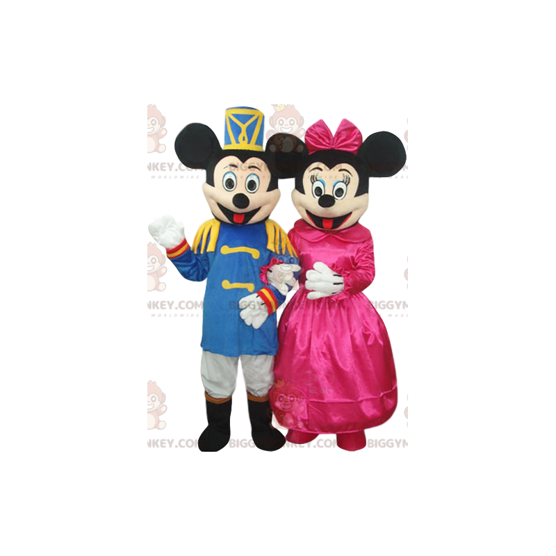 Super stilfuldt Mickey og Minnie Duo BIGGYMONKEY™ maskotkostume