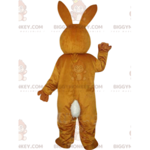 Costume de mascotte BIGGYMONKEY™ de lapin marron et blanc très