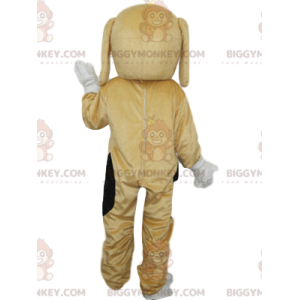 Beige og hvid hund BIGGYMONKEY™ maskotkostume. hundekostume -