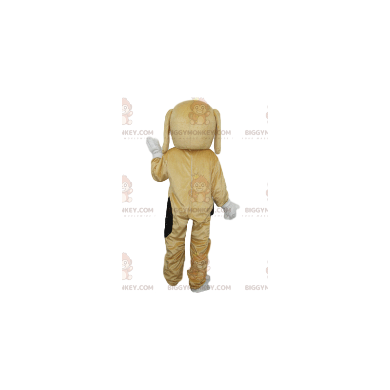 Costume de mascotte BIGGYMONKEY™ de chien beige et blanc.