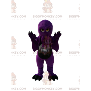 BIGGYMONKEY™ mascot costume of purple octopus with wings.