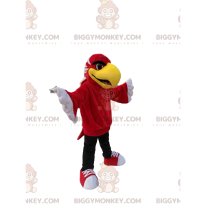 Disfraz de mascota BIGGYMONKEY™ de águila roja con un gran pico