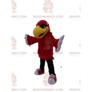 BIGGYMONKEY™ mascottekostuum van rode adelaar met een grote
