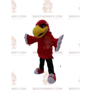 BIGGYMONKEY™ costume mascotte dell'aquila rossa con un grande