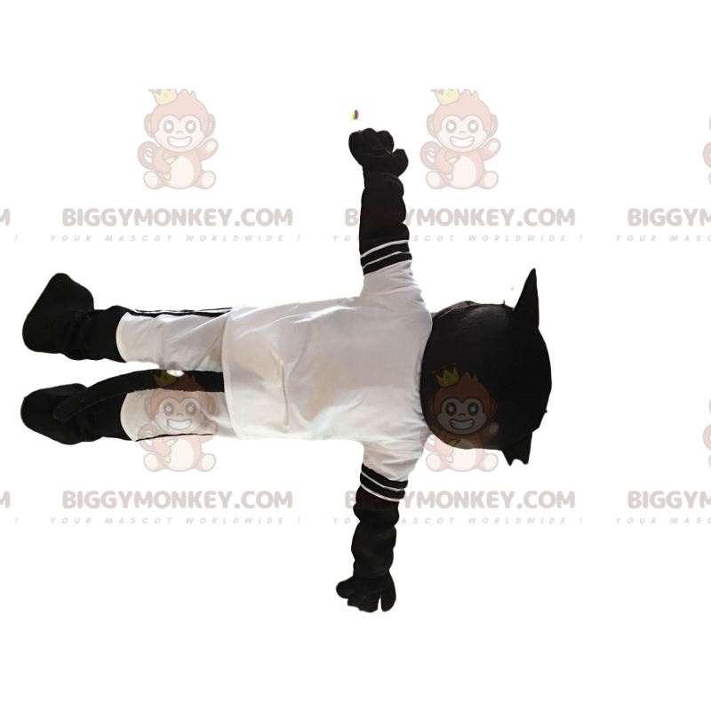 Costume de mascotte BIGGYMONKEY™ de panthère noire en tenue de