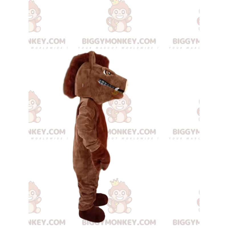 Costume de mascotte BIGGYMONKEY™ de sanglier marron très