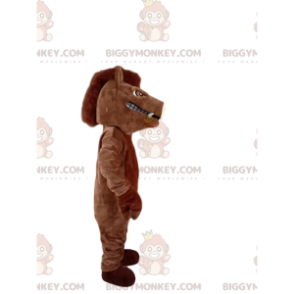 Zeer agressief bruin varken BIGGYMONKEY™ mascottekostuum.