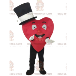 Costume da mascotte BIGGYMONKEY™ con cuore rosso sorridente e