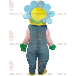 BIGGYMONKEY™ Mascottekostuum Geel karakter met blauwe