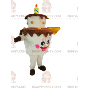 Bolo de duas camadas com fantasia de mascote BIGGYMONKEY™, com