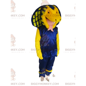 Disfraz de mascota BIGGYMONKEY™ de serpiente cobra amarilla con