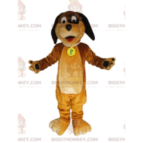 Traje marrom engraçado da mascote do cão BIGGYMONKEY™. fantasia