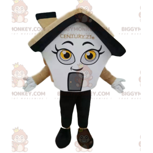 Costume da mascotte Cream House BIGGYMONKEY™ con camino -