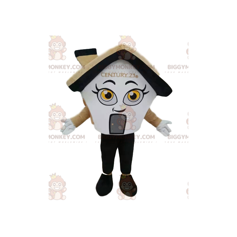 Costume da mascotte Cream House BIGGYMONKEY™ con camino -