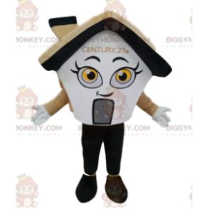 Costume da mascotte Cream House BIGGYMONKEY™ con camino -