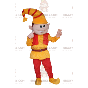 Kabouter BIGGYMONKEY™ mascottekostuum met gele en rode hoed -