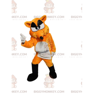 Costume mascotte BIGGYMONKEY™ volpe arancione e bianca. costume
