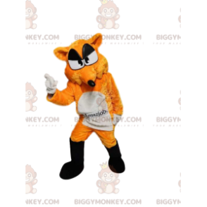 Costume de mascotte BIGGYMONKEY™ de renard orange et blanc.