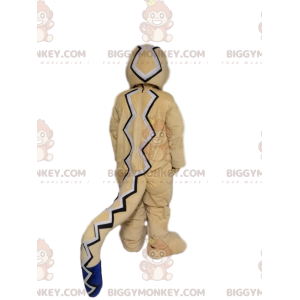 Divertente costume da mascotte BIGGYMONKEY™ serpente beige.