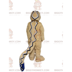 Fun beige snake BIGGYMONKEY™ mascot costume. snake costume –