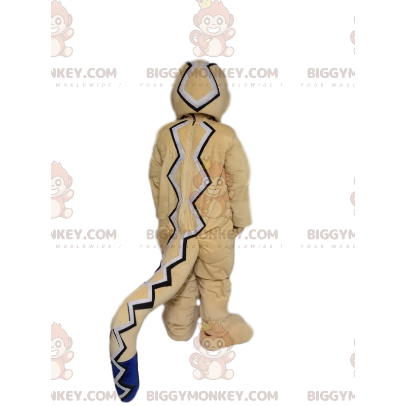 Costume de mascotte BIGGYMONKEY™ de serpent beige amusant.