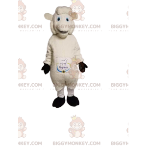 Costume da mascotte BIGGYMONKEY™ da pecora bianca molto