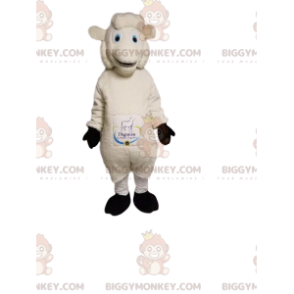 Costume da mascotte BIGGYMONKEY™ da pecora bianca molto