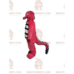 Divertido traje de mascote BIGGYMONKEY™ de lagarto rosa.
