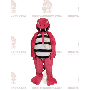 Divertido disfraz de mascota lagarto rosa BIGGYMONKEY™. disfraz