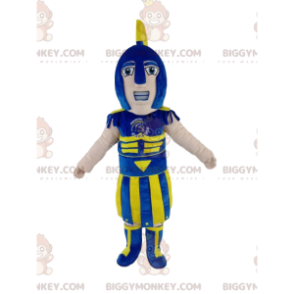 BIGGYMONKEY™ Roman Soldier Mascot Costume with Blue and Yellow