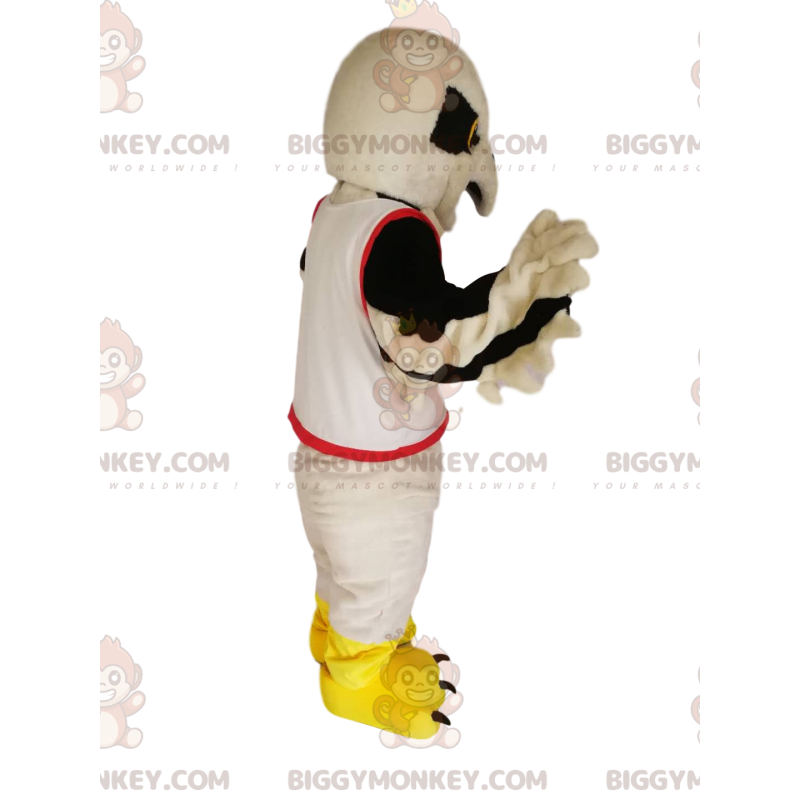 Bílý kostým maskota Golden Eagle BIGGYMONKEY™ v košili