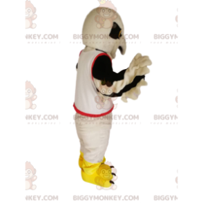 White Golden Eagle BIGGYMONKEY™ Mascot Costume In Supporter