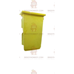 Costume de mascotte BIGGYMONKEY™ de poubelle de recyclage jaune