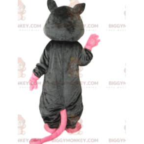 Costume de mascotte BIGGYMONKEY™ de souris grise et rose très