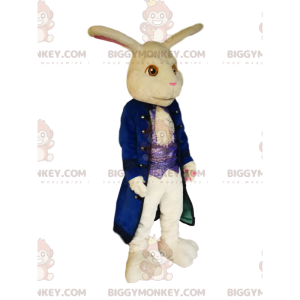 Costume de mascotte BIGGYMONKEY™ de lapin blanc avec une grande