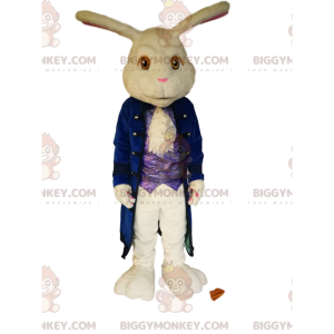 BIGGYMONKEY™ Maskottchen-Kostüm aus weißem Kaninchen mit großer