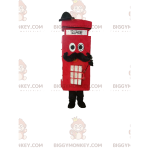 Costume de mascotte BIGGYMONKEY™ de cabine téléphonique rouge